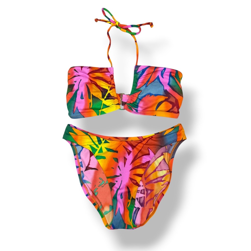 Vintage Y2K Victoria's Secret Women's Small Tropical Bikini‎ Swimsuit Resortwear